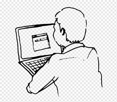 Рисунок человека скопьютеро
