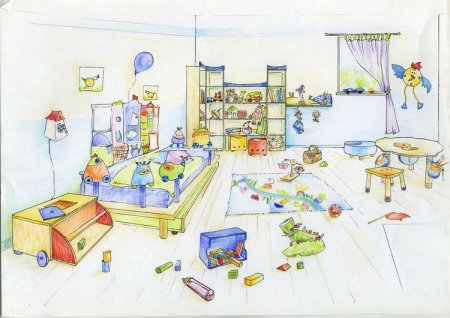 Рисунок детской комнаты