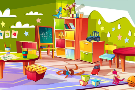 Детская комната мультяшная