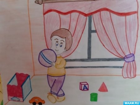 Рисование комнаты в подготовительной группе