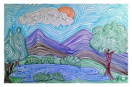 Пейзаж из линий