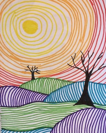 Пейзаж из линий