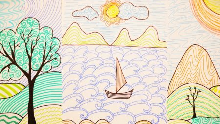 Пейзаж линиями