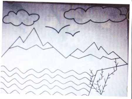 Рисунок из ломаных линий