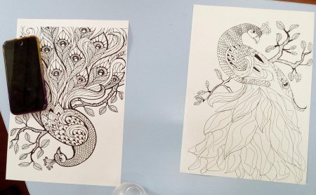 Рисование тушью для детей