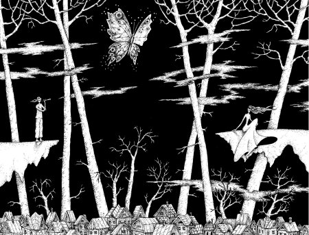 Рисунки черной тушью