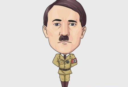Нарисованный Адольф Гитлер