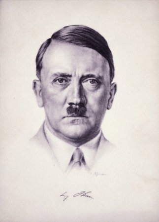 Гитлер портрет рисунок