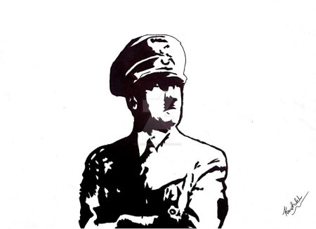 Адольф Гитлер карандашом