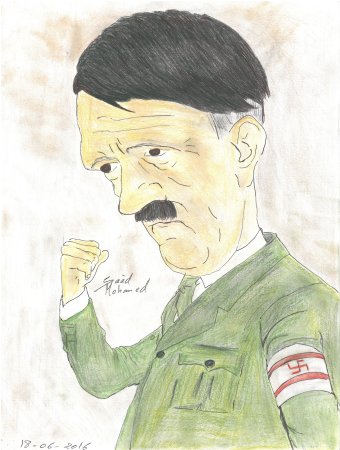 Гитлер рисунок карандашом