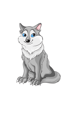 Волчонок мультяшный