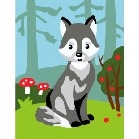 Волк рисунок для детей