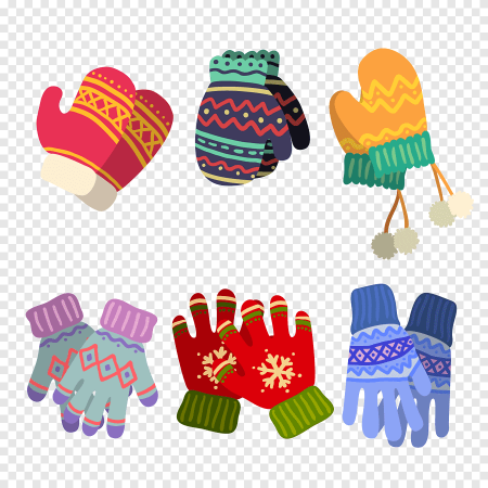 Варежки детские векторные
