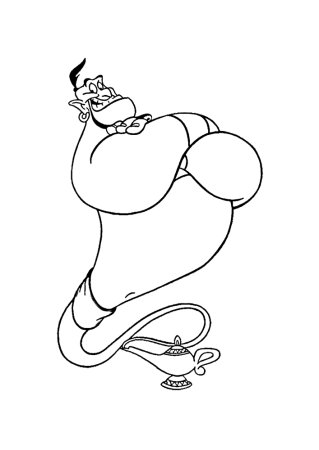 Джин из Аладдина раскраска