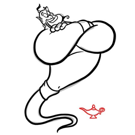 Джин из Алладина рисунок