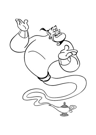 Джин раскраска