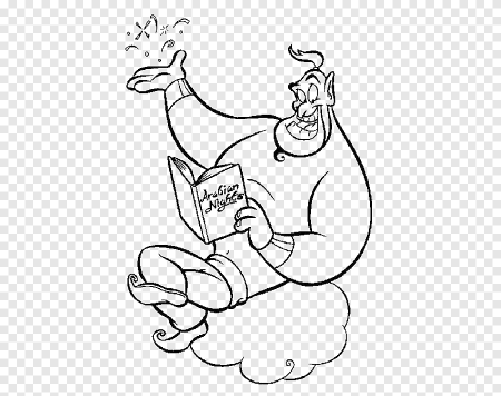 Джин алладин раскраска