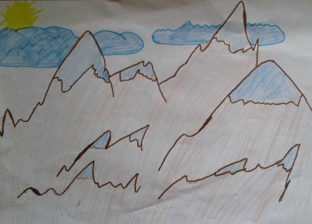 Уральские горы рисование