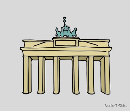 Бранденбургские ворота в Берлине рисунок