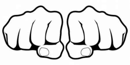 Кулак нарисованный