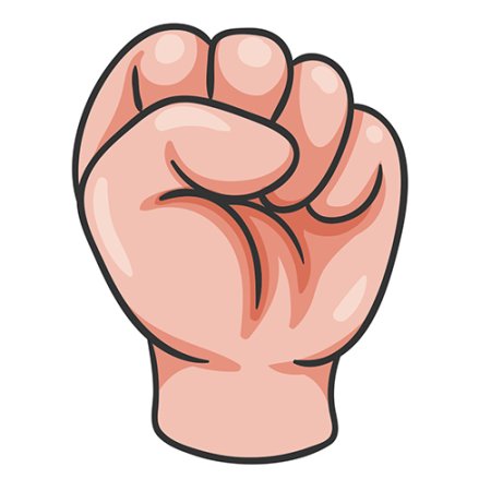 Мультяшная рука в кулаке
