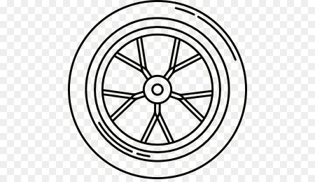 Колесо черно белое