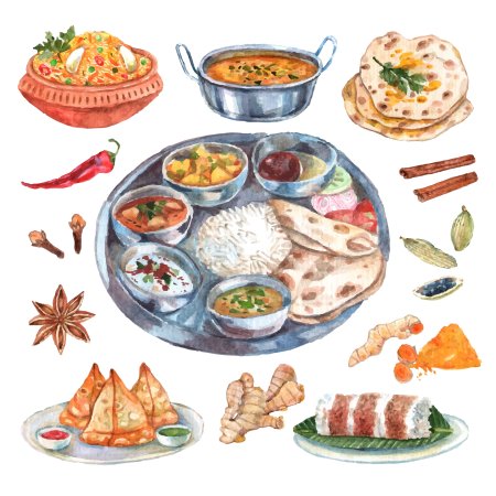 Рисунки разных блюд