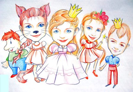 Дружеский шарж для детей