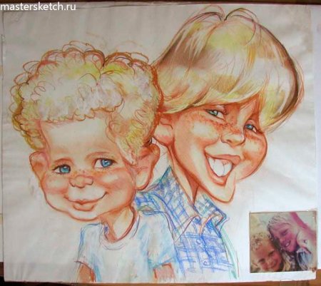 Дружеский шарж для детей