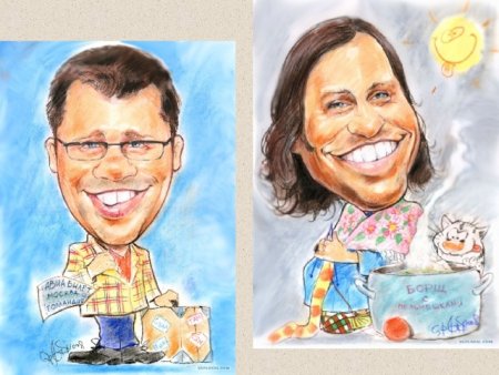 Рисунок на тему дружеский шарж