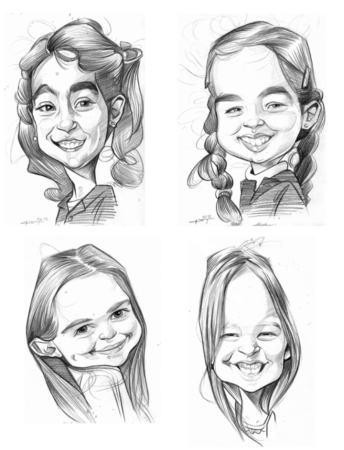 Рисование в стиле шаржа карандашом