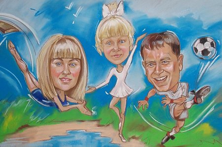 Семейный портрет шарж
