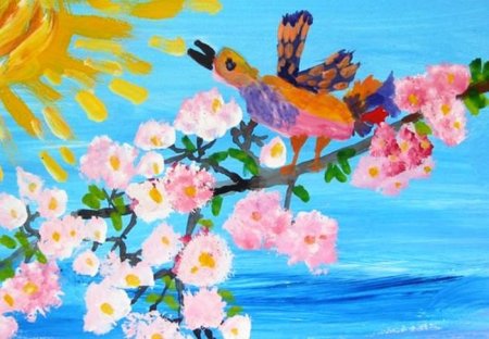 Весенние рисунки для детей