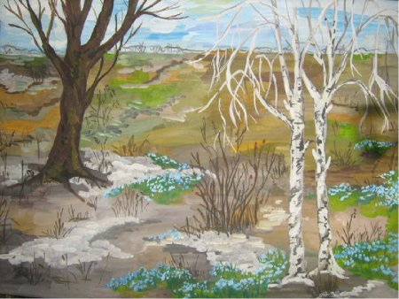 Рисование с детьми Весна