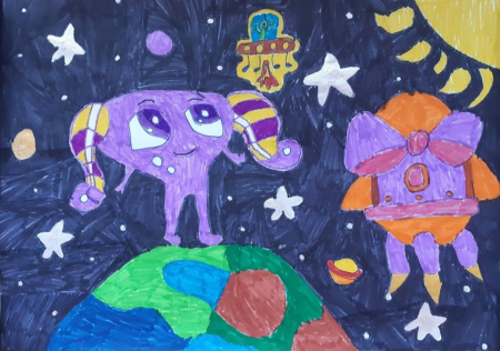 Рисование космический сом