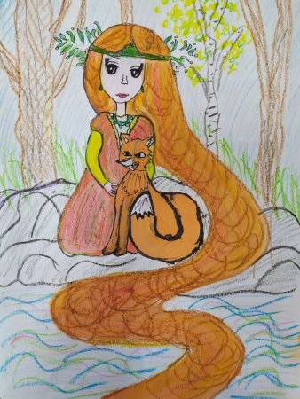 Рисунок к сказке золотой волос Бажов