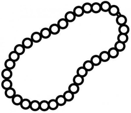 Бусы раскраска для детей