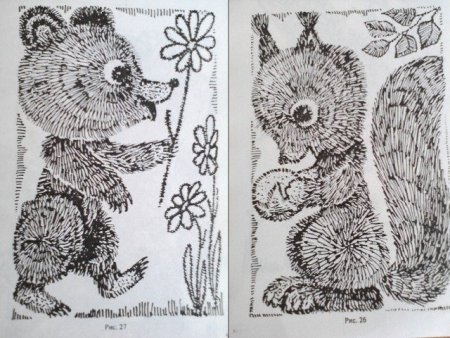 Животные штрихами