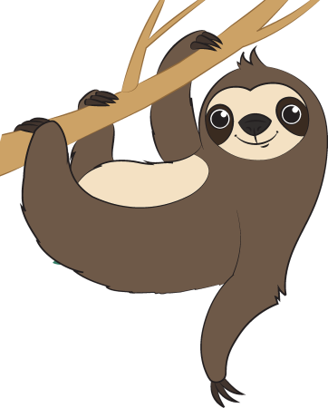 Ленивец мультяшный