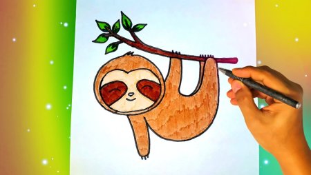 Ленивец для срисовывания