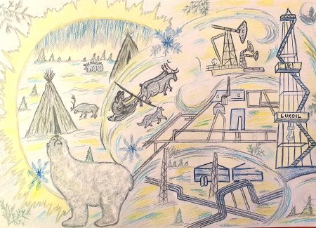 Рисунок города Когалыма