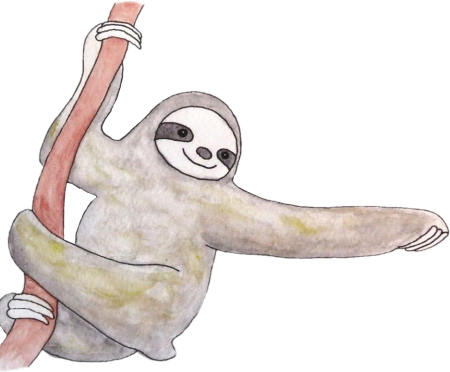 Ленивец для срисовки