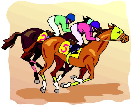 Скачки на лошадях дети