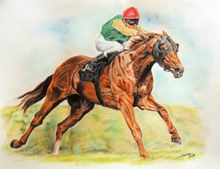 Картины с конными скачками