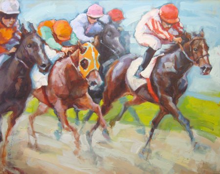 Картины скачки на лошадях