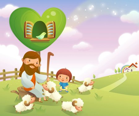 Иллюстрация христианские дети