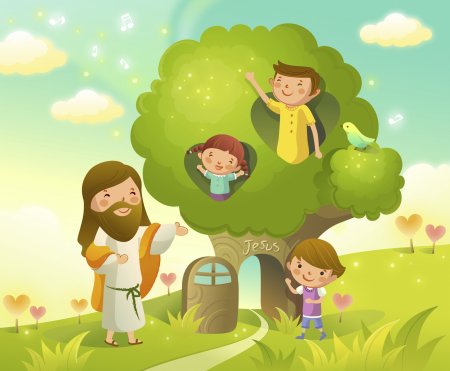 Иллюстрация христианские дети