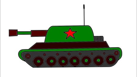Т 34 рисунок раскраска