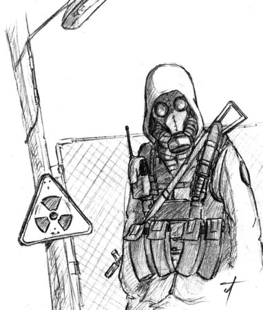 Рисунки для срисовки сталкер