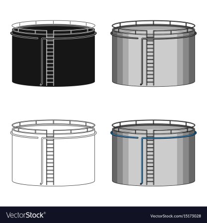 Резервуар РВС вектор